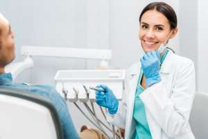 happy dentist