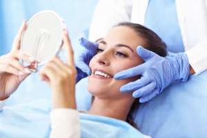 happy dentist patient